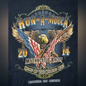 🦅 NWOT! Vintage Motorcycle Rally Tee